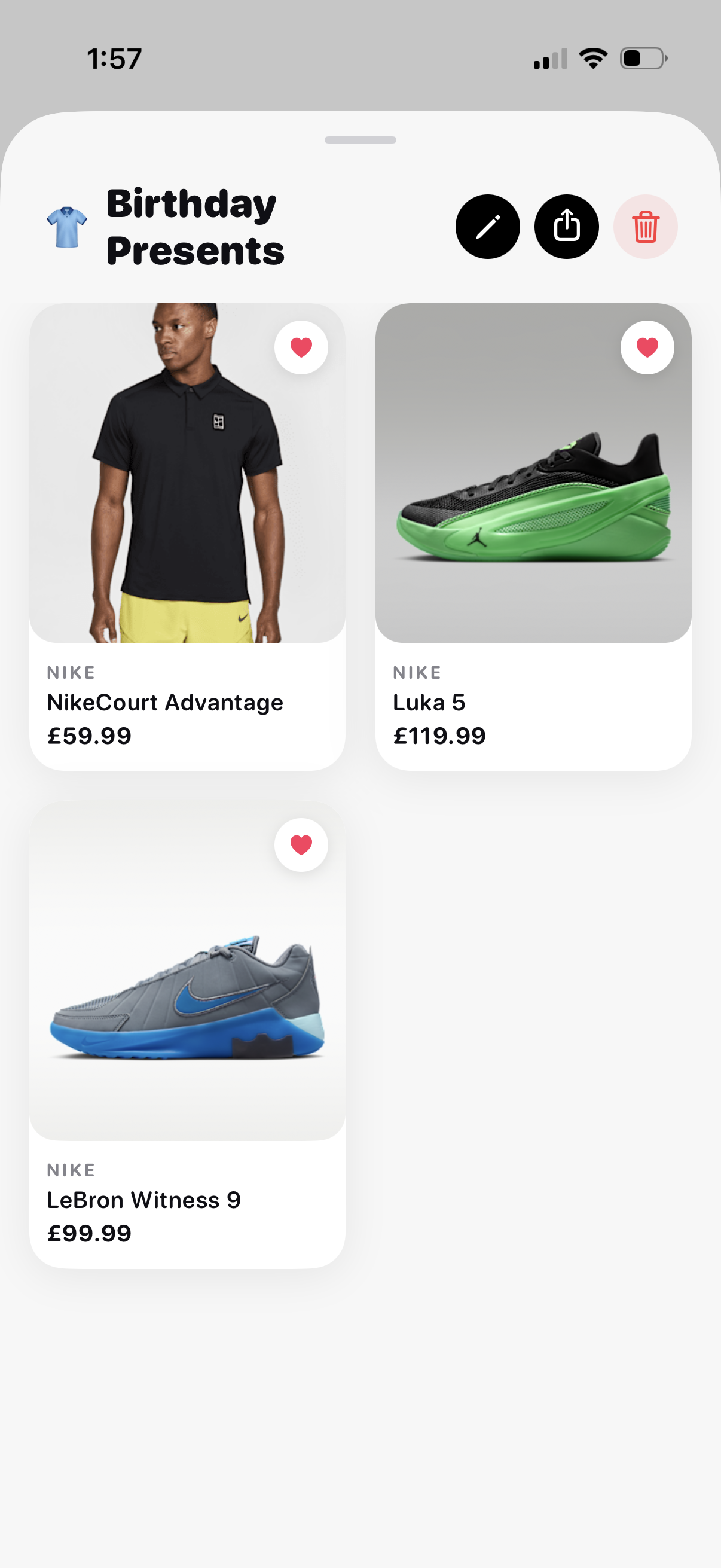 Swyle wishlist groups